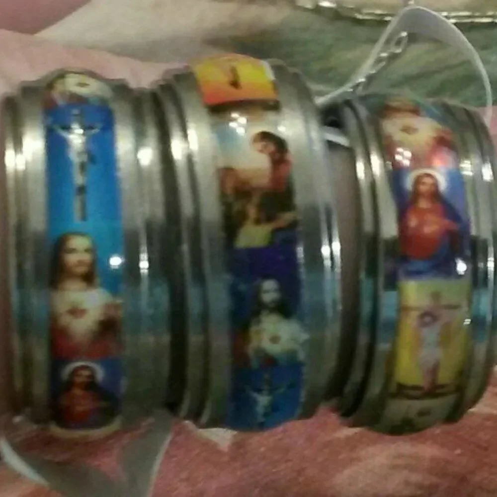 Unisex Stainless Steel Jesus Portrait Ring Size 10 New Religious Jewelry Christ